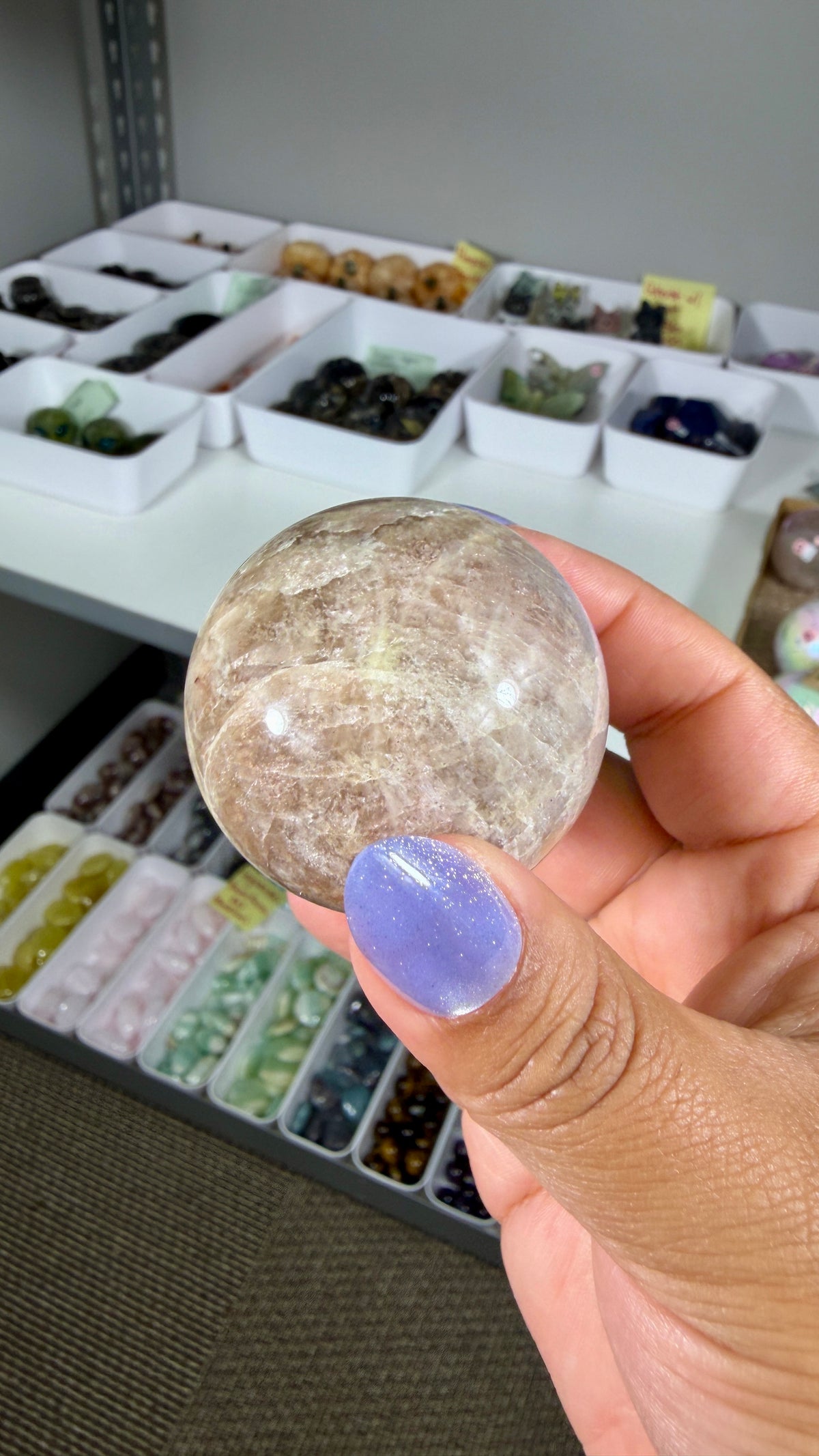 Gorgeous Blue Flash Moonstone Sphere | Opt 35
