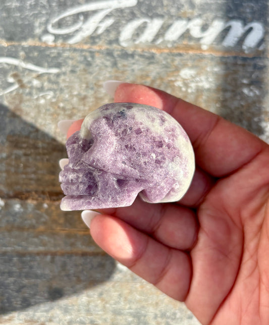 Lepidolite Skull | Opt R