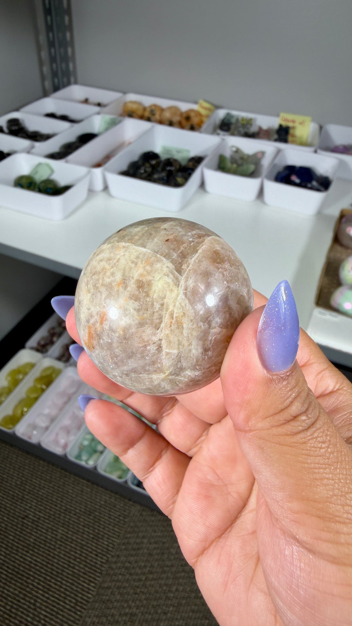 Gorgeous Blue Flash Moonstone Sphere | Opt 35