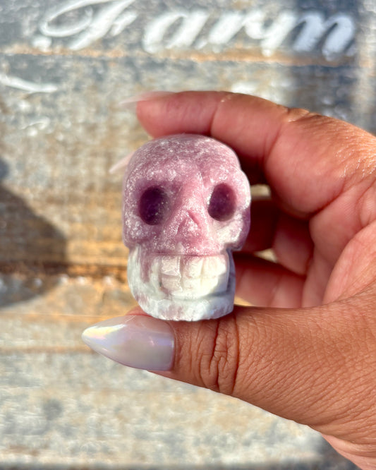Lepidolite Skull | Opt P
