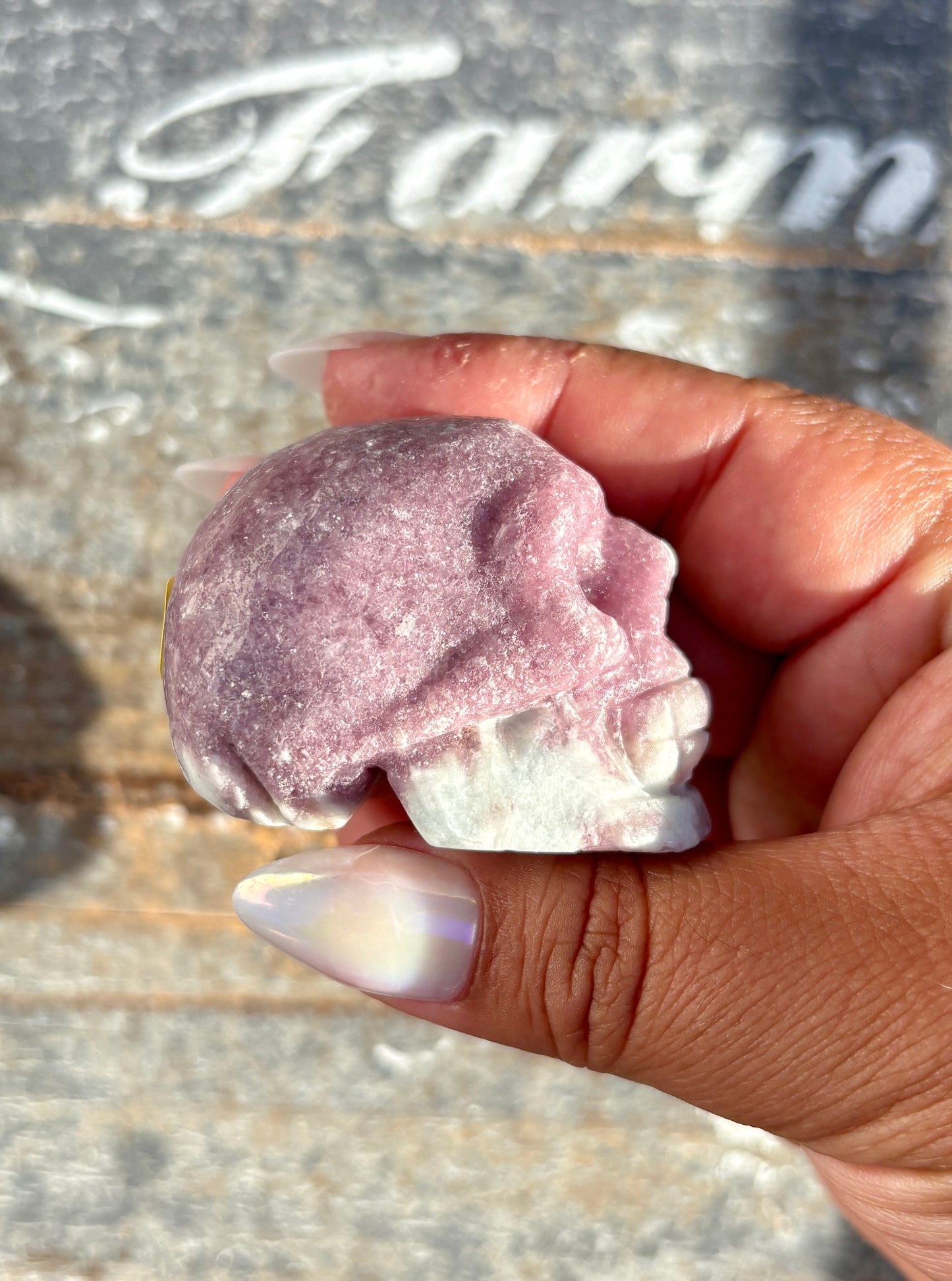 Lepidolite Skull | Opt P