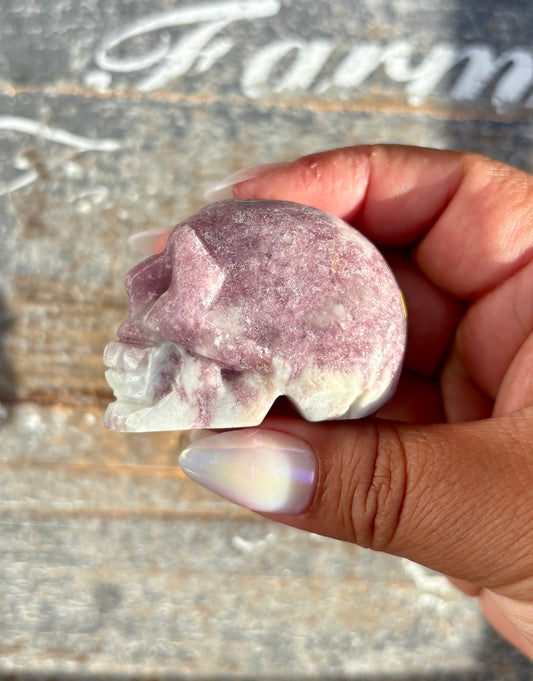Lepidolite Skull | Opt P