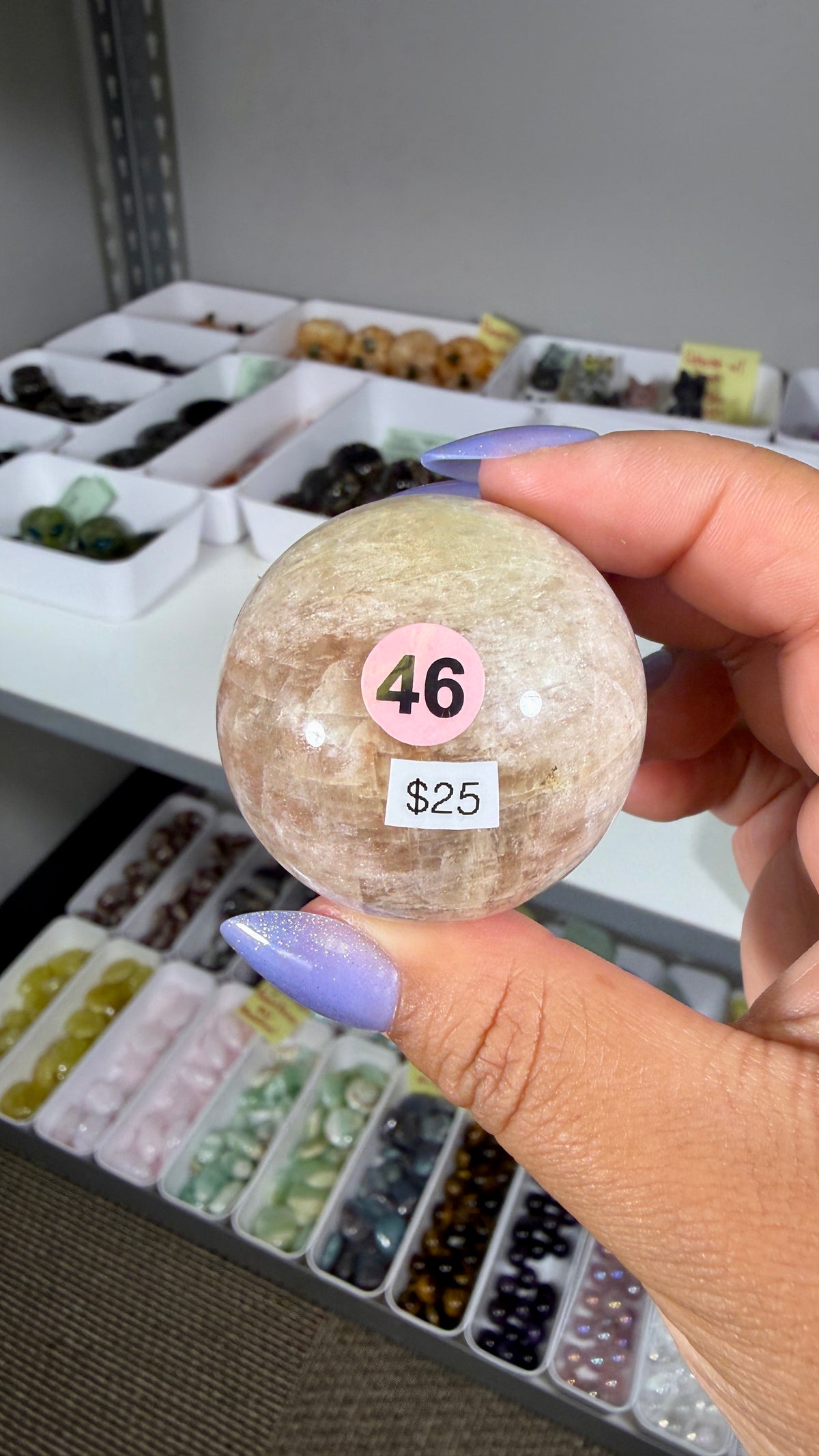 Gorgeous Blue Flash Moonstone Sphere | Opt 46