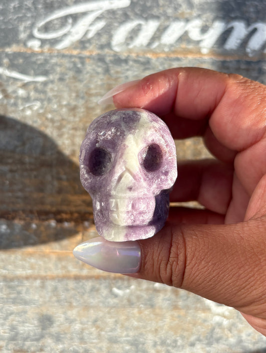 Lepidolite Skull | Opt V