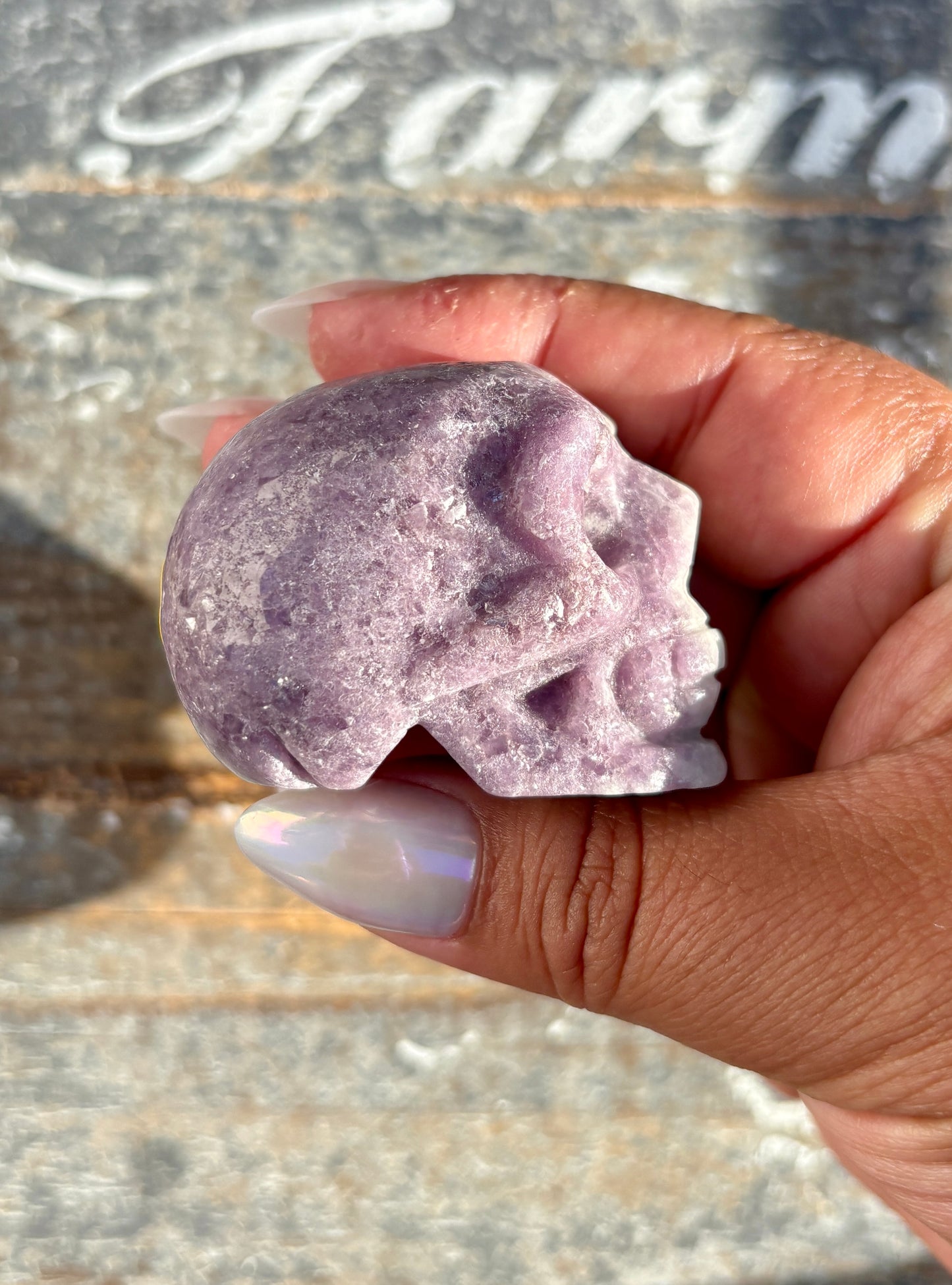 Lepidolite Skull | Opt V