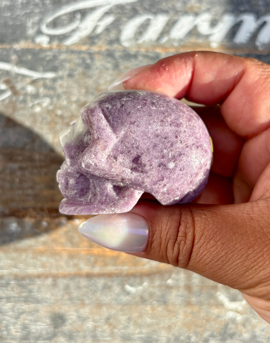 Lepidolite Skull | Opt V