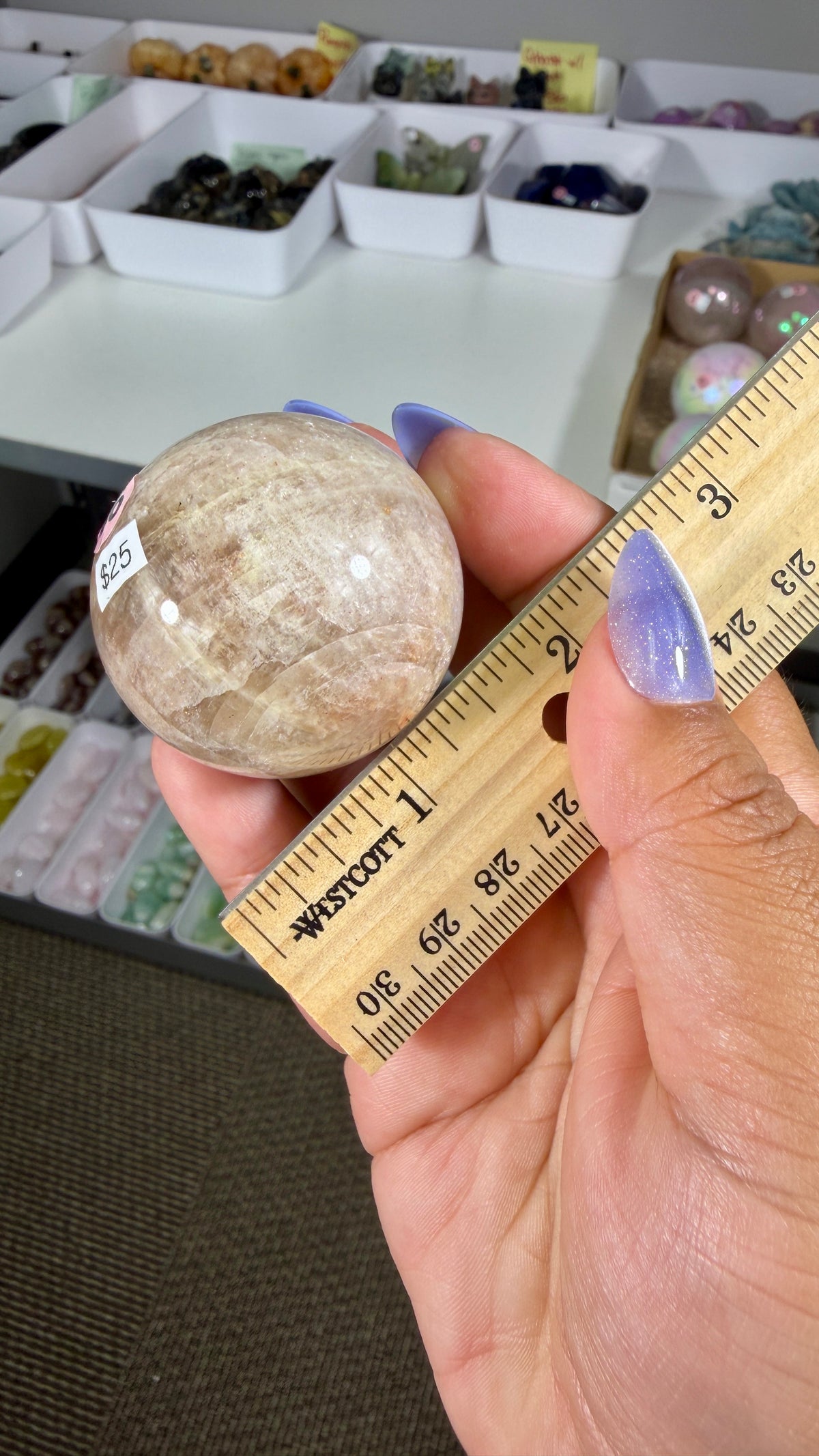 Gorgeous Blue Flash Moonstone Sphere | Opt 46