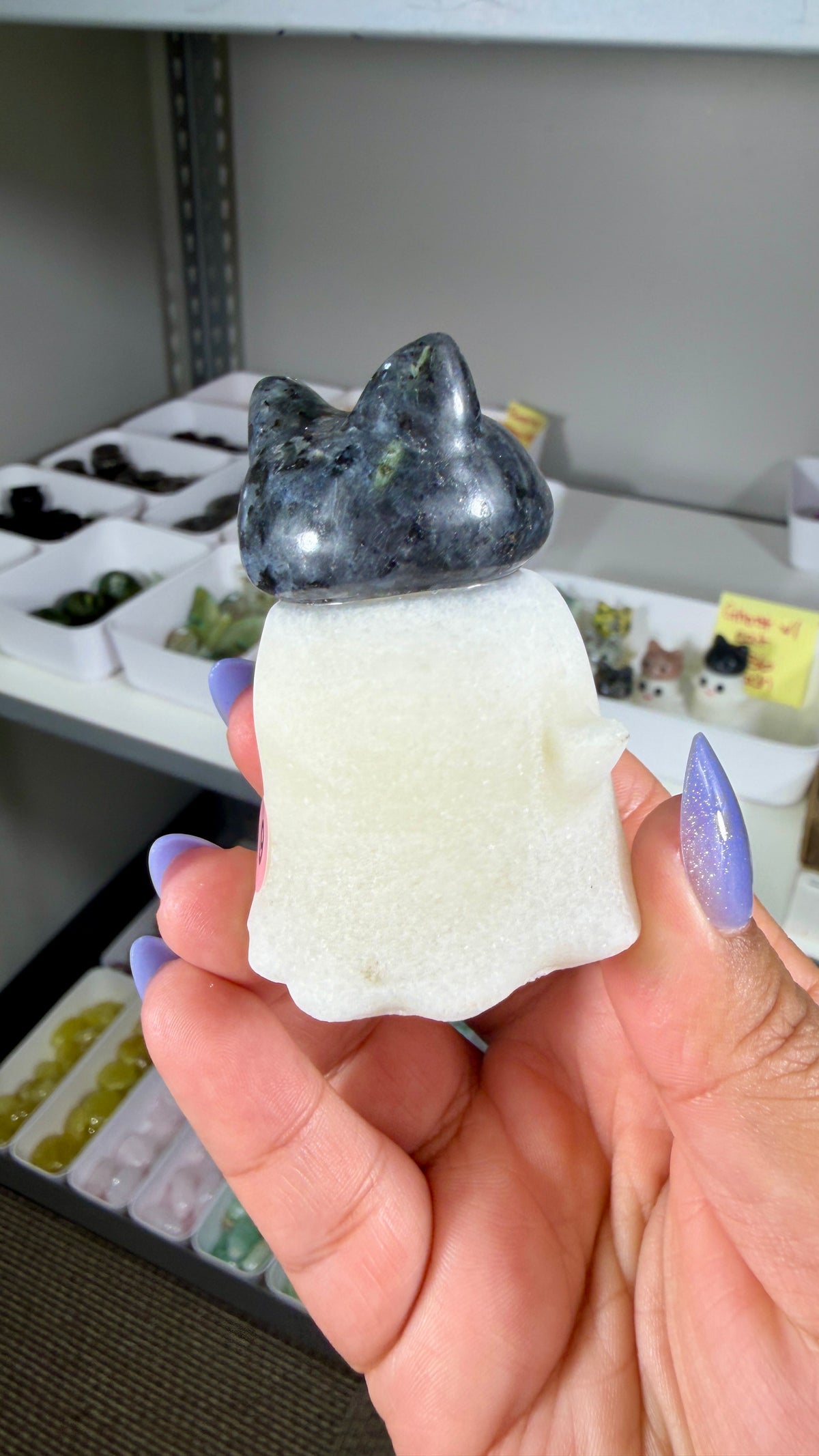 Adorable Ghost with Larvikite Kitty | Opt 9