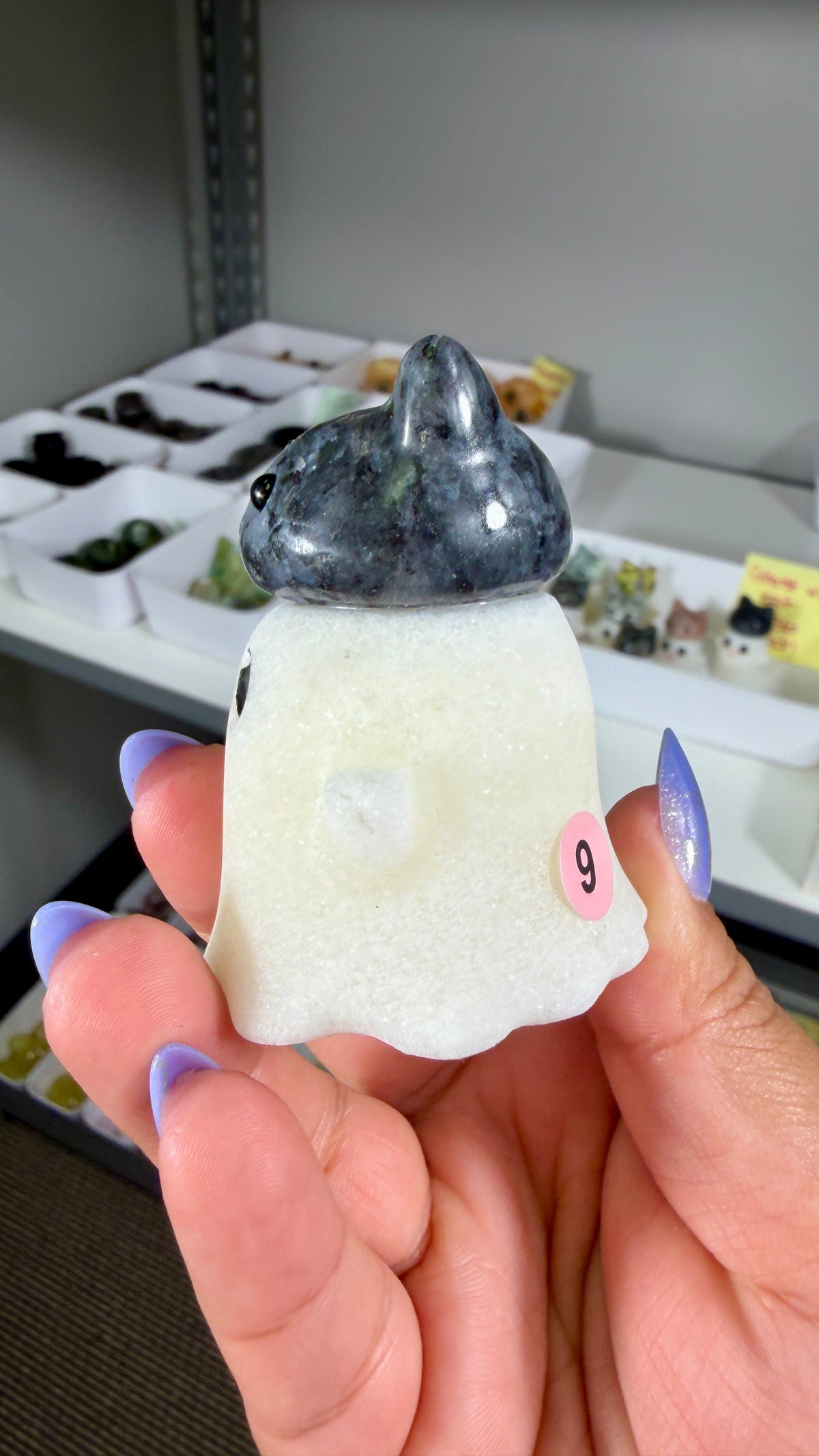 Adorable Ghost with Larvikite Kitty | Opt 9