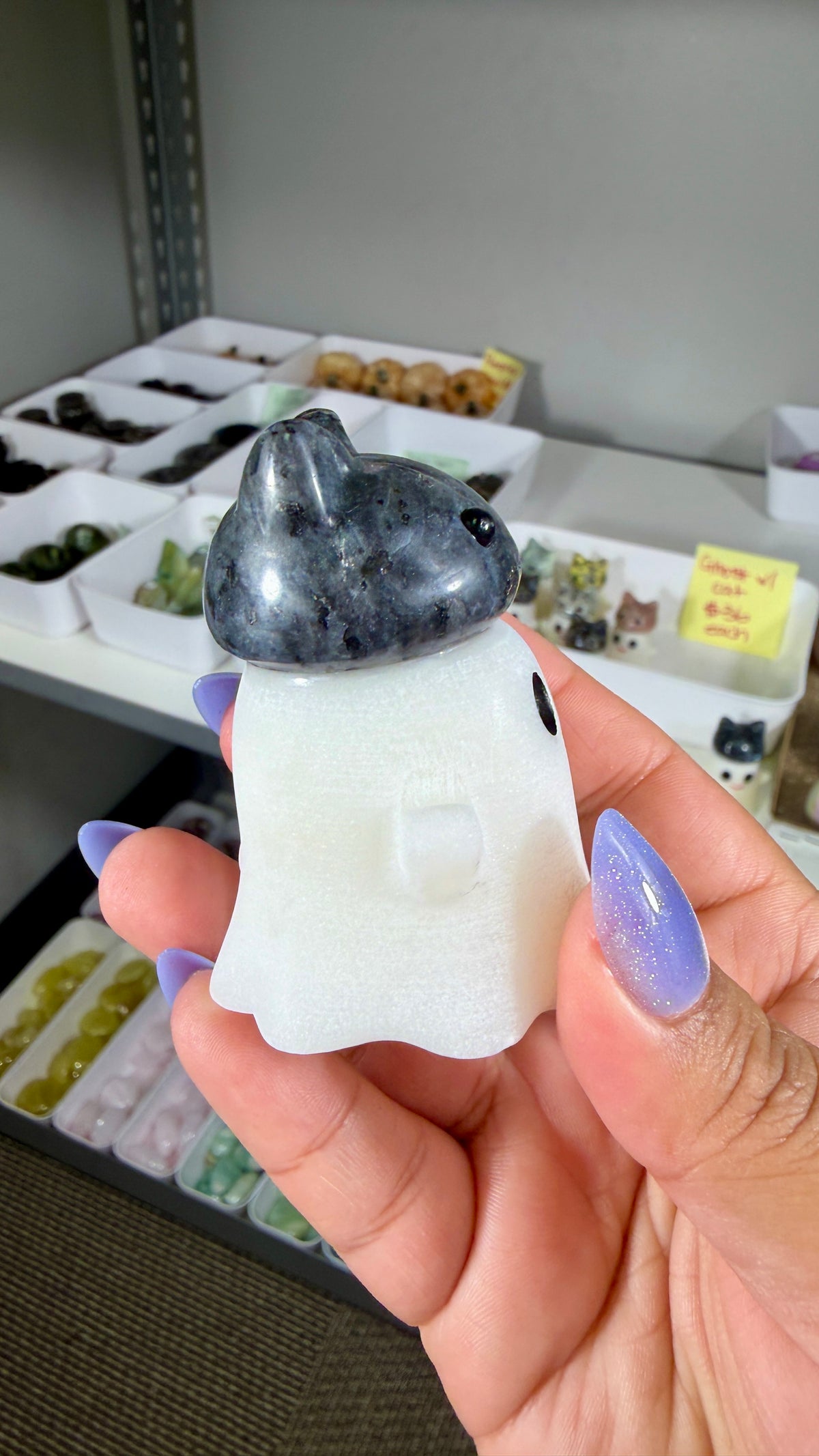 Adorable Ghost with Larvikite Kitty | Opt 4