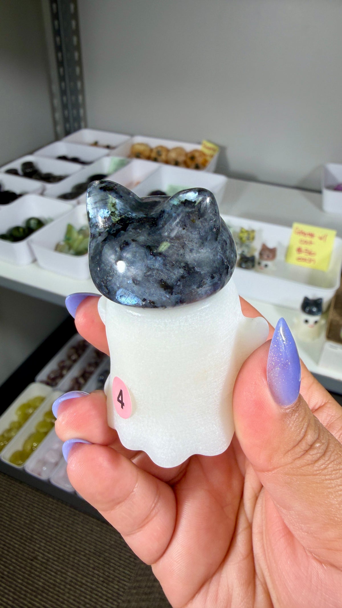 Adorable Ghost with Larvikite Kitty | Opt 4