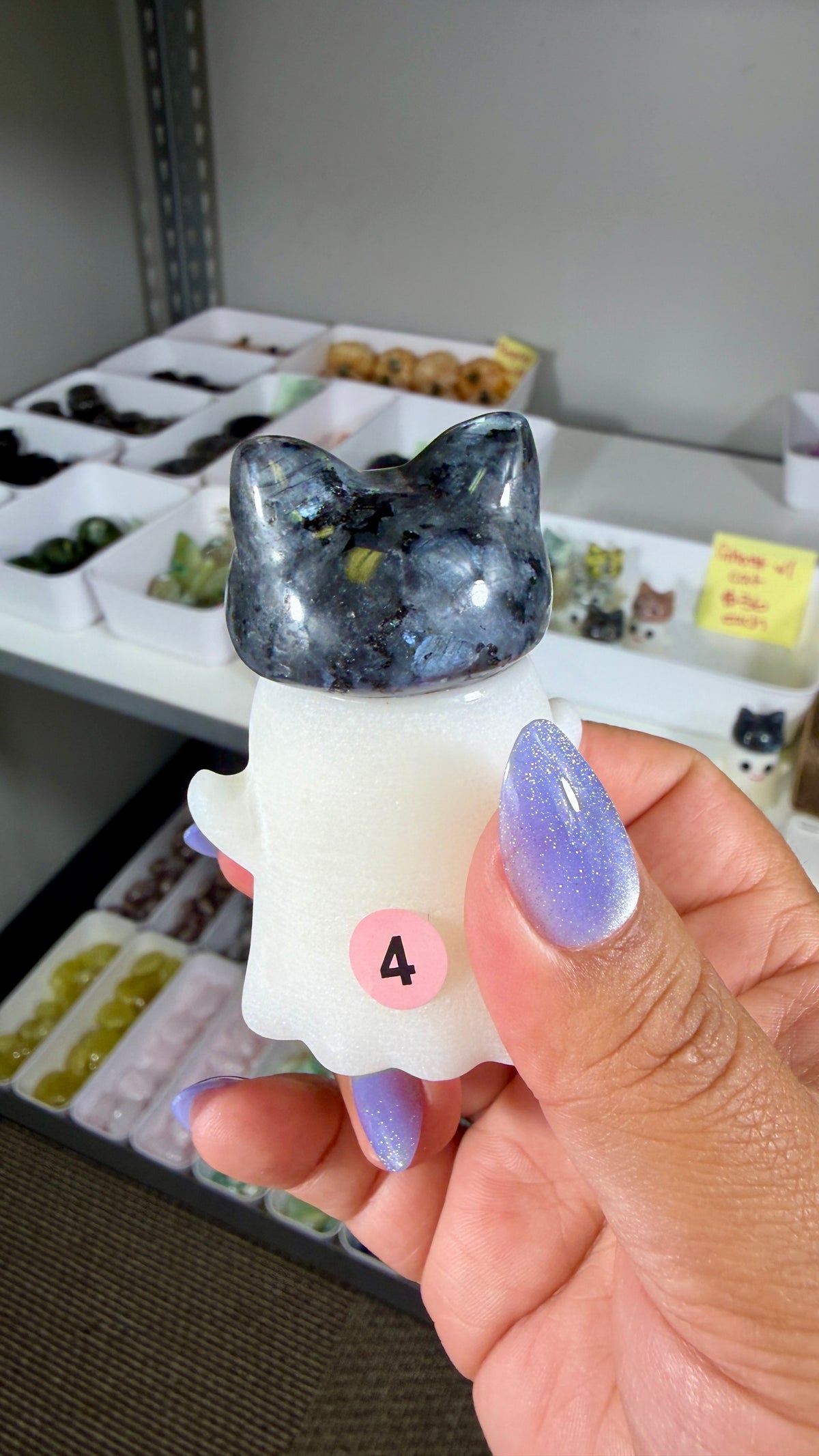 Adorable Ghost with Larvikite Kitty | Opt 4