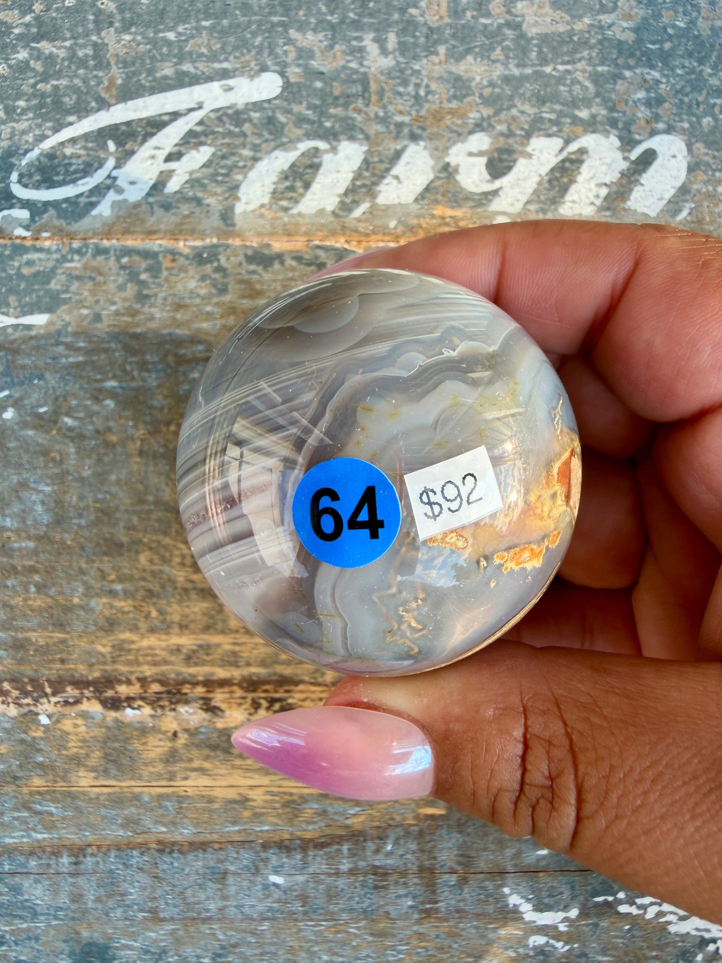 Gorgeous Swazi Agate Sphere (DRUZY) | Opt 64