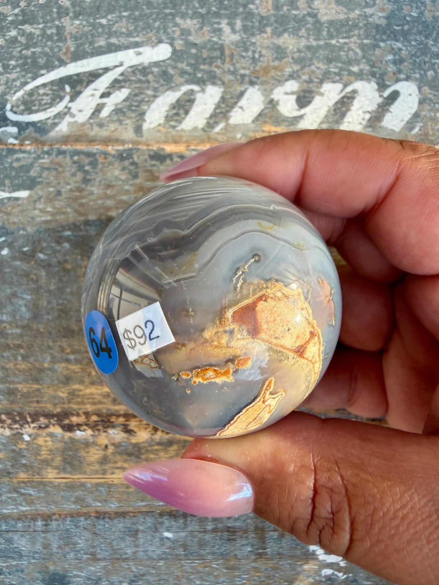 Gorgeous Swazi Agate Sphere (DRUZY) | Opt 64