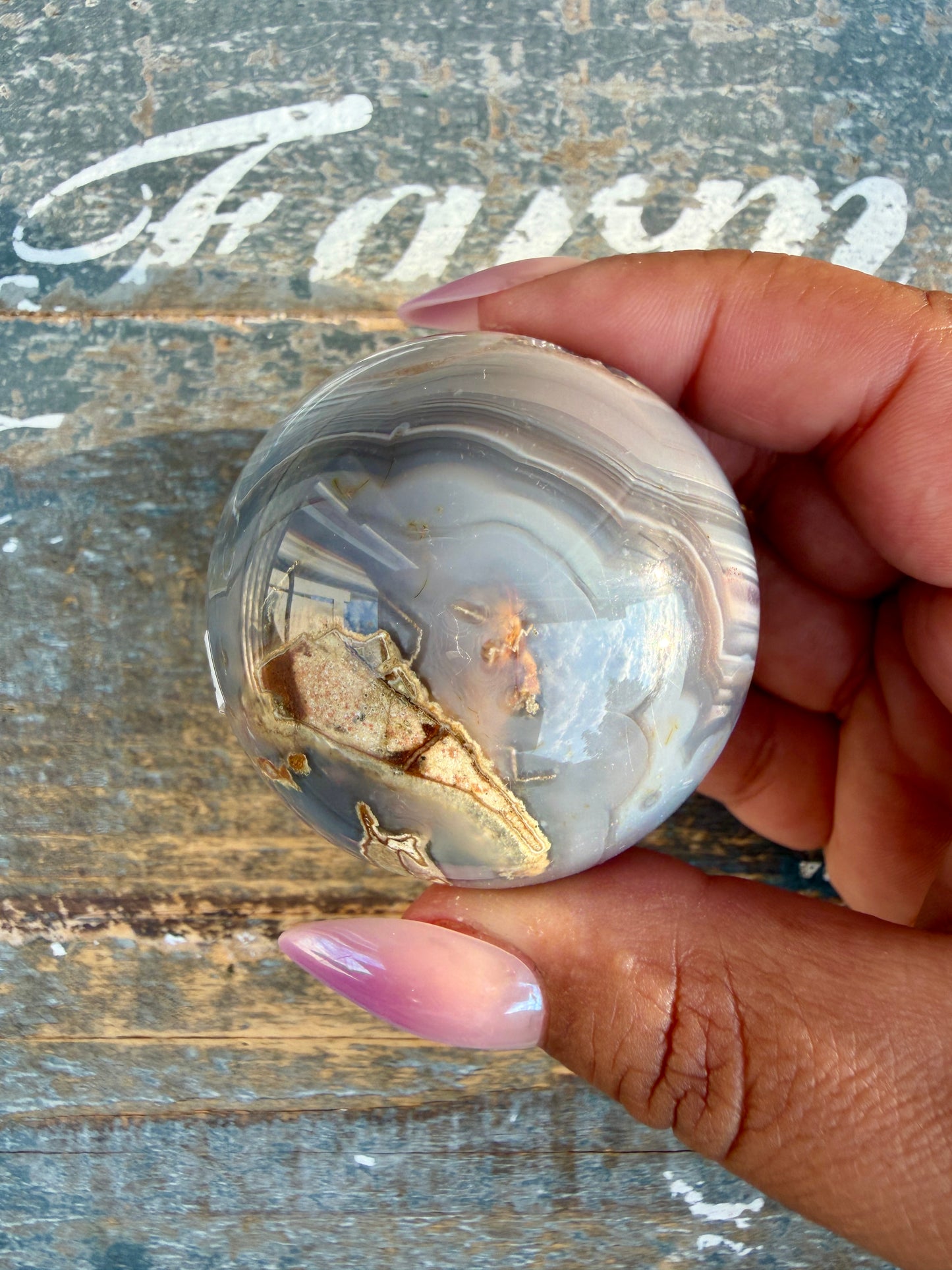 Gorgeous Swazi Agate Sphere (DRUZY) | Opt 64