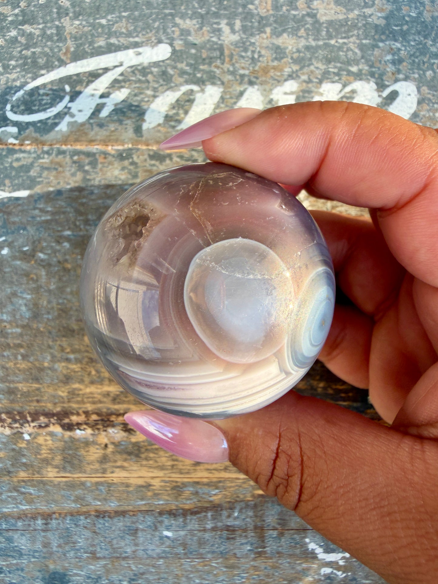 Gorgeous Swazi Agate Sphere (DRUZY) | Opt 64