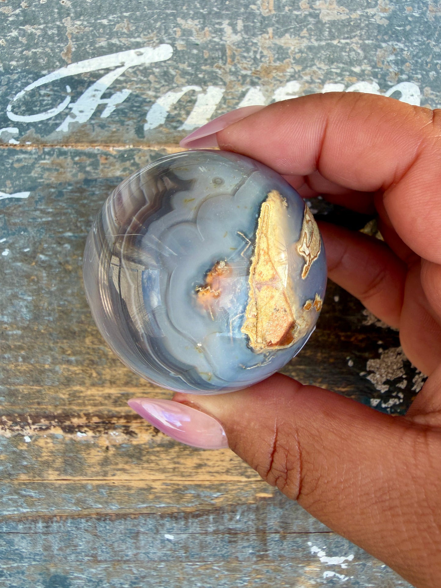Gorgeous Swazi Agate Sphere (DRUZY) | Opt 64
