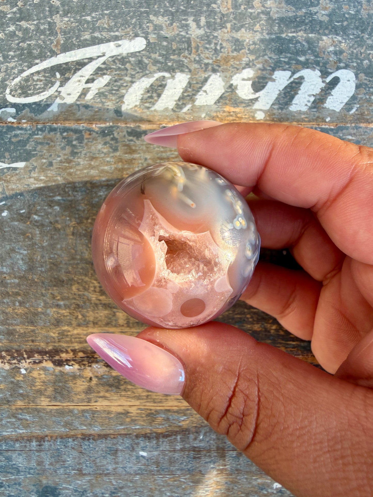 Gorgeous Swazi Agate Sphere (DRUZY) | Opt 61