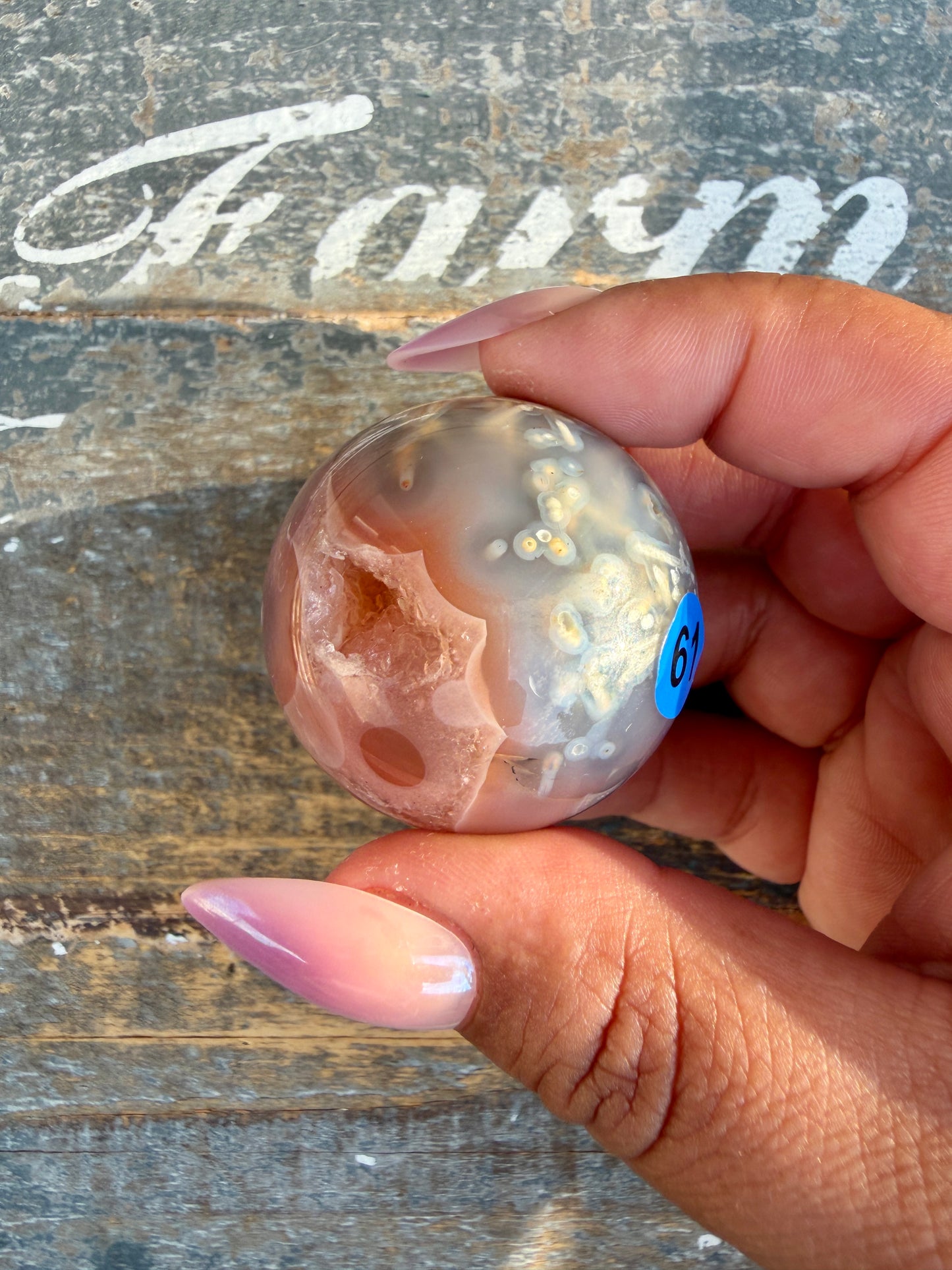 Gorgeous Swazi Agate Sphere (DRUZY) | Opt 61