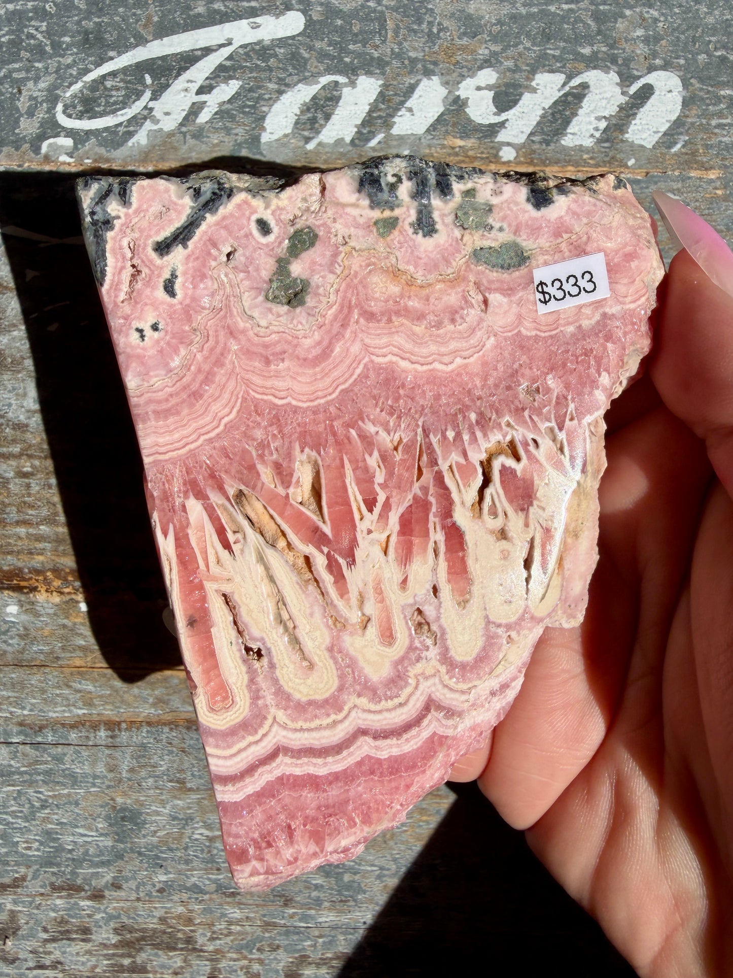 Gorgeous High Quality Rhodochrosite Slab from Argentina