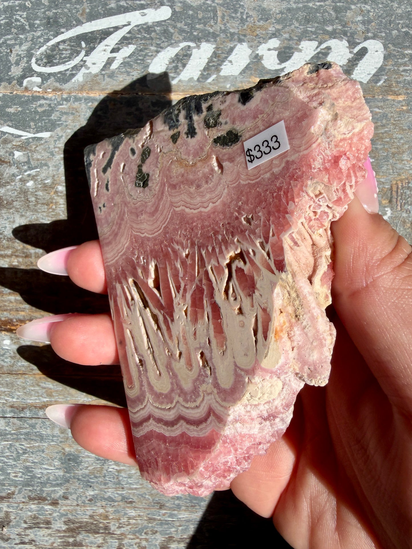 Gorgeous High Quality Rhodochrosite Slab from Argentina