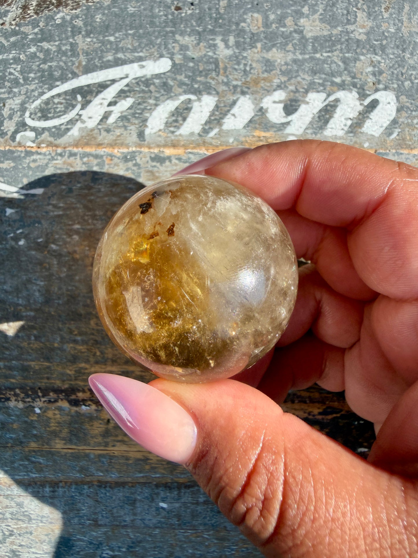 Gorgeous Natural Citrine Sphere from the Congo | Opt E