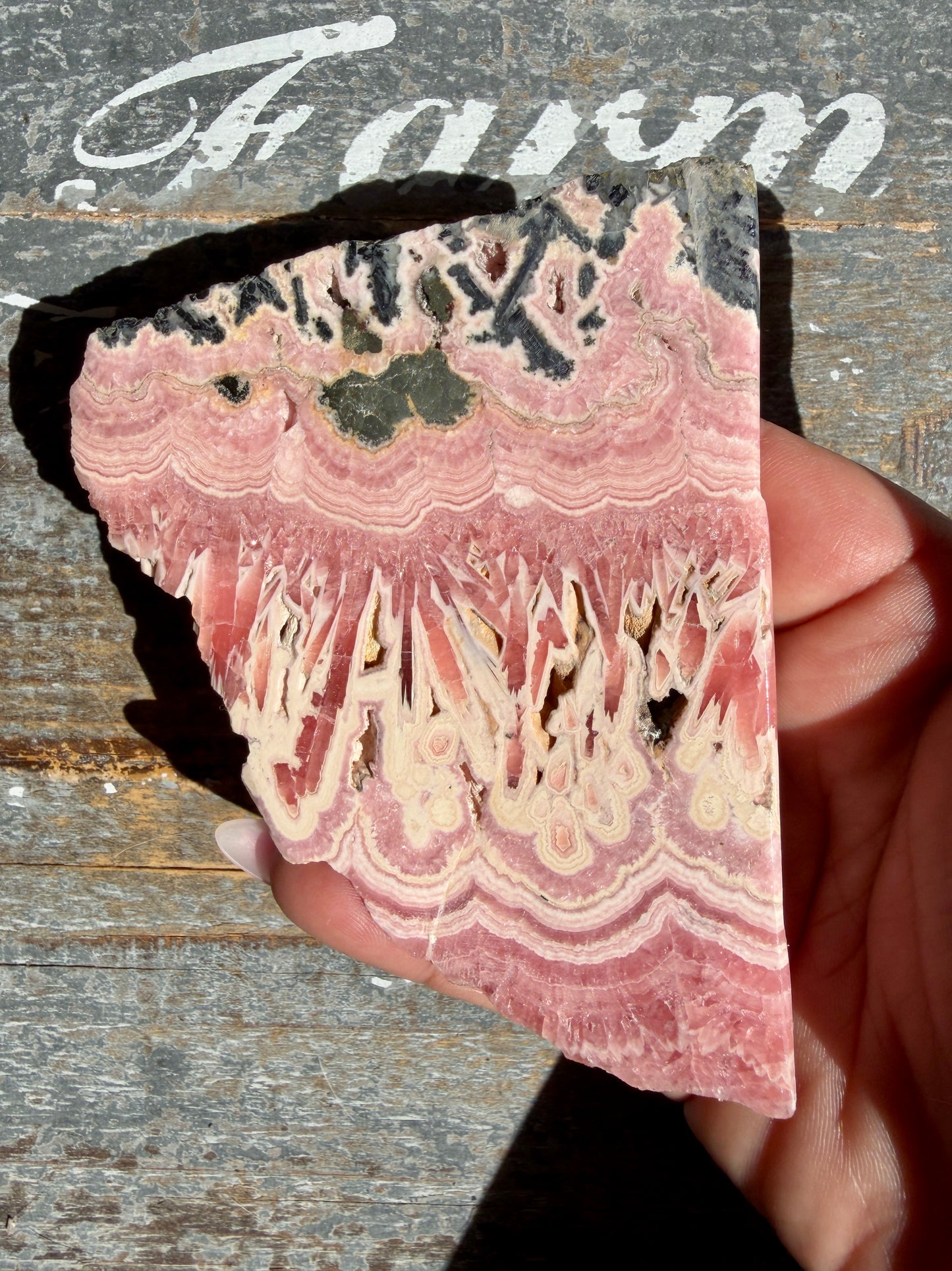 Gorgeous High Quality Rhodochrosite Slab from Argentina