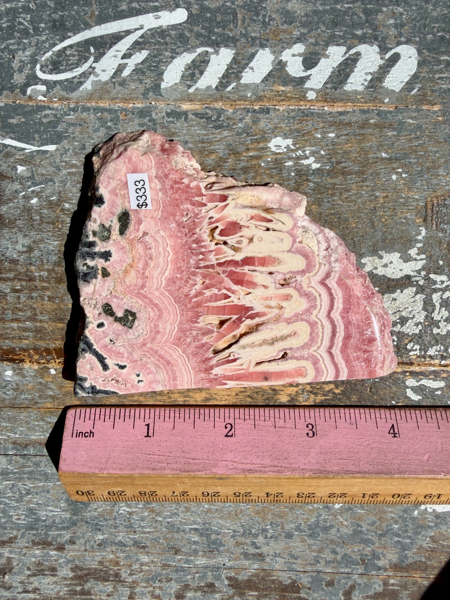 Gorgeous High Quality Rhodochrosite Slab from Argentina