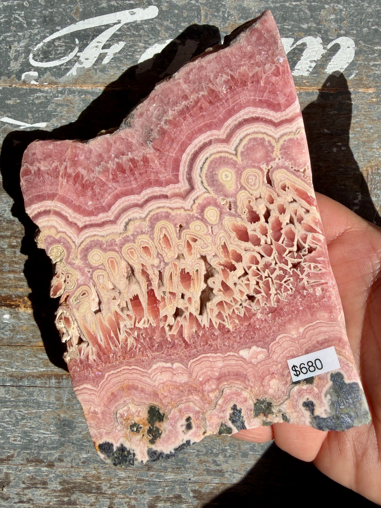 Gorgeous High Quality Rhodochrosite Slab from Argentina