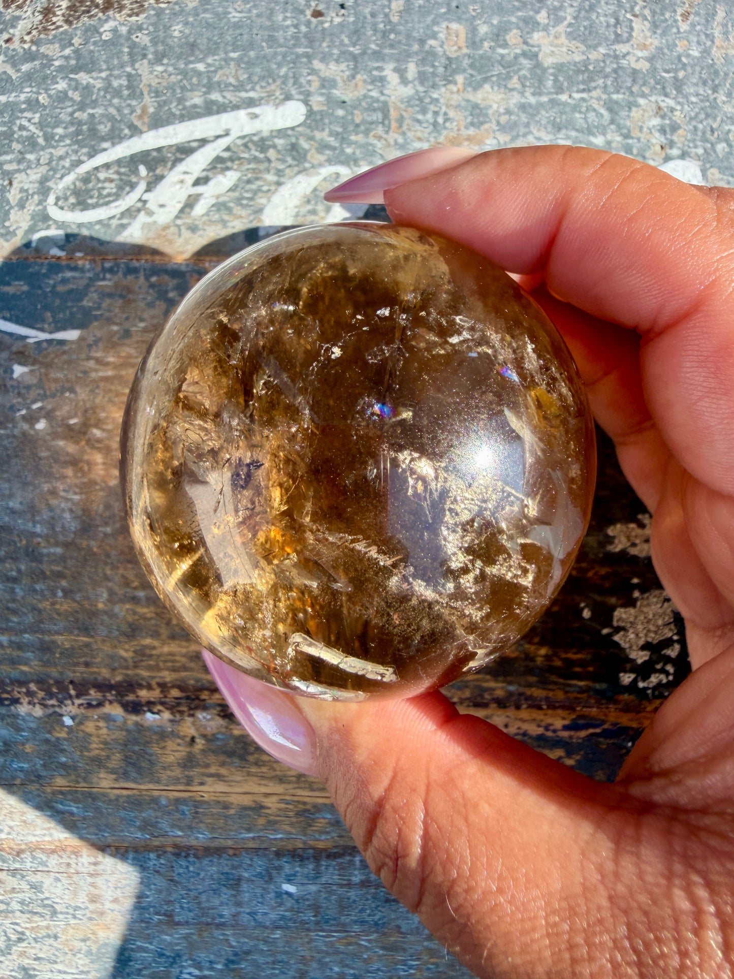 Gorgeous Natural Citrine Sphere from the Congo | Opt A