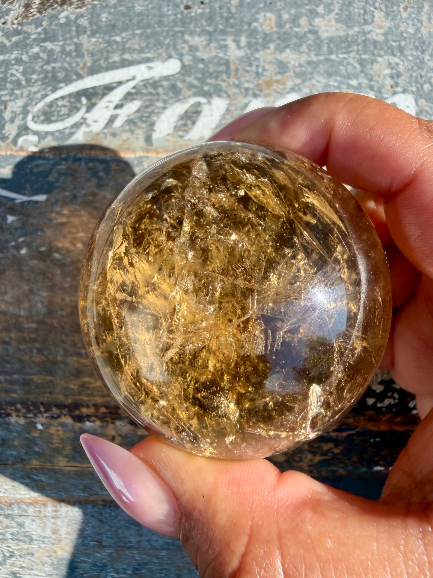 Gorgeous Natural Citrine Sphere from the Congo | Opt A
