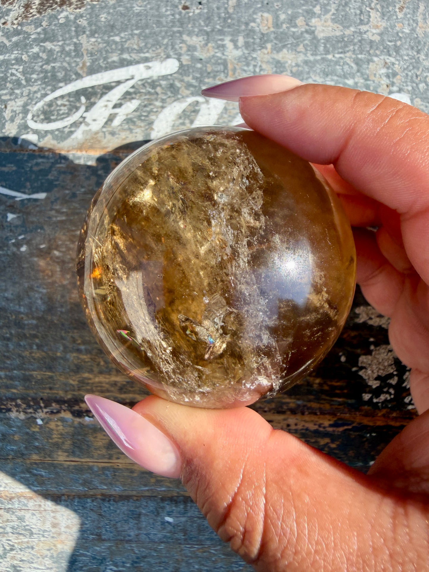 Gorgeous Natural Citrine Sphere from the Congo | Opt A