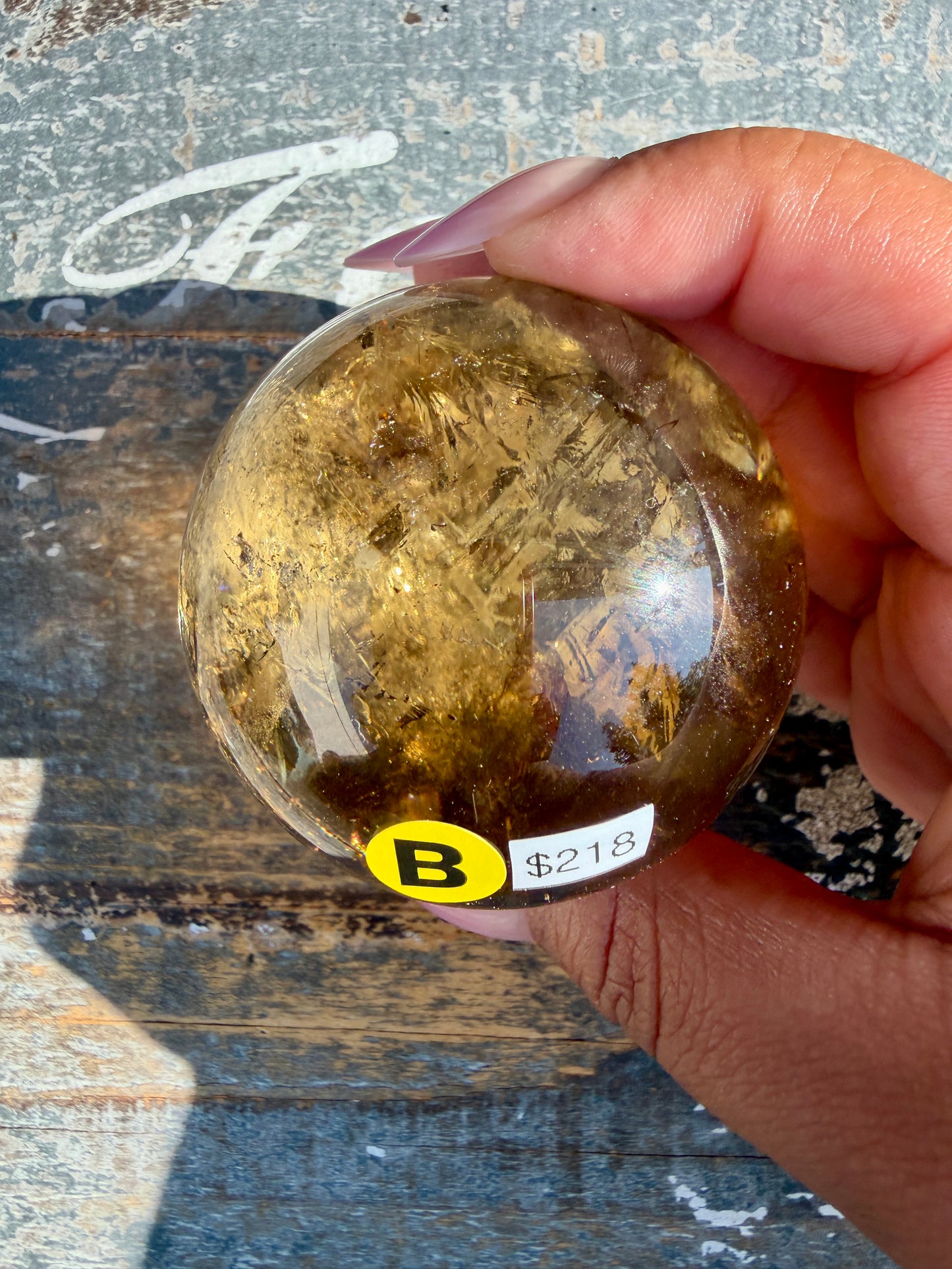 Gorgeous Natural Citrine Sphere from the Congo | Opt B