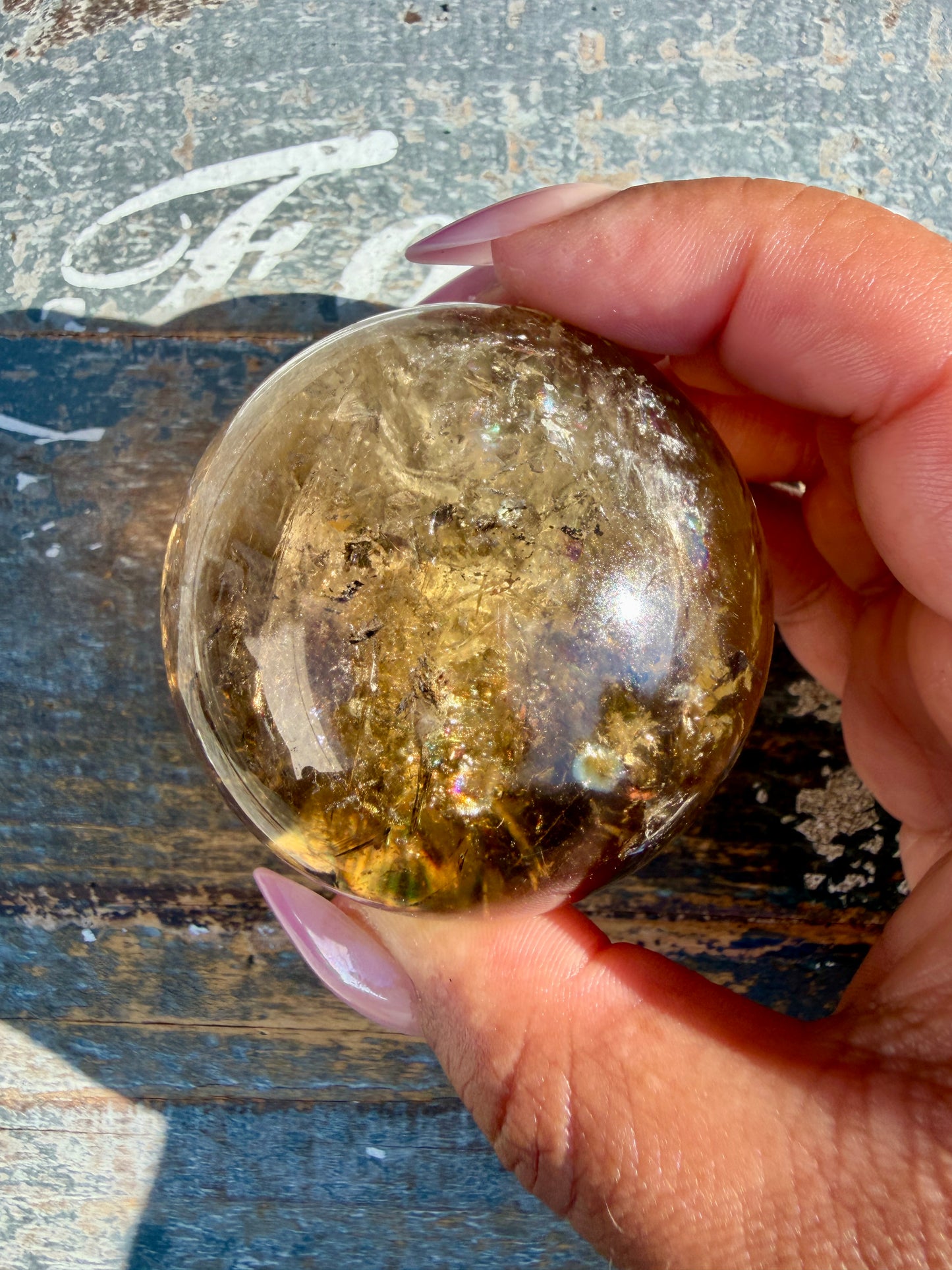 Gorgeous Natural Citrine Sphere from the Congo | Opt B