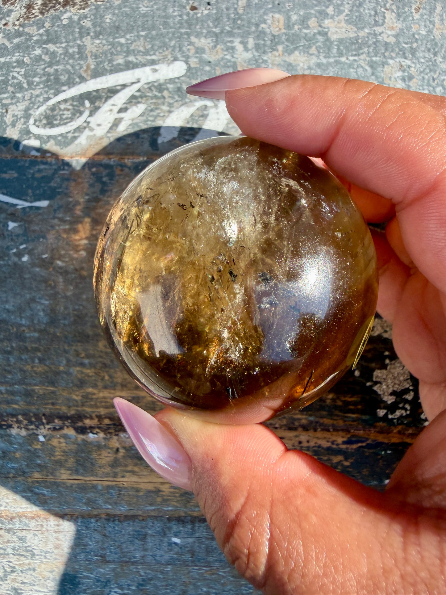 Gorgeous Natural Citrine Sphere from the Congo | Opt B