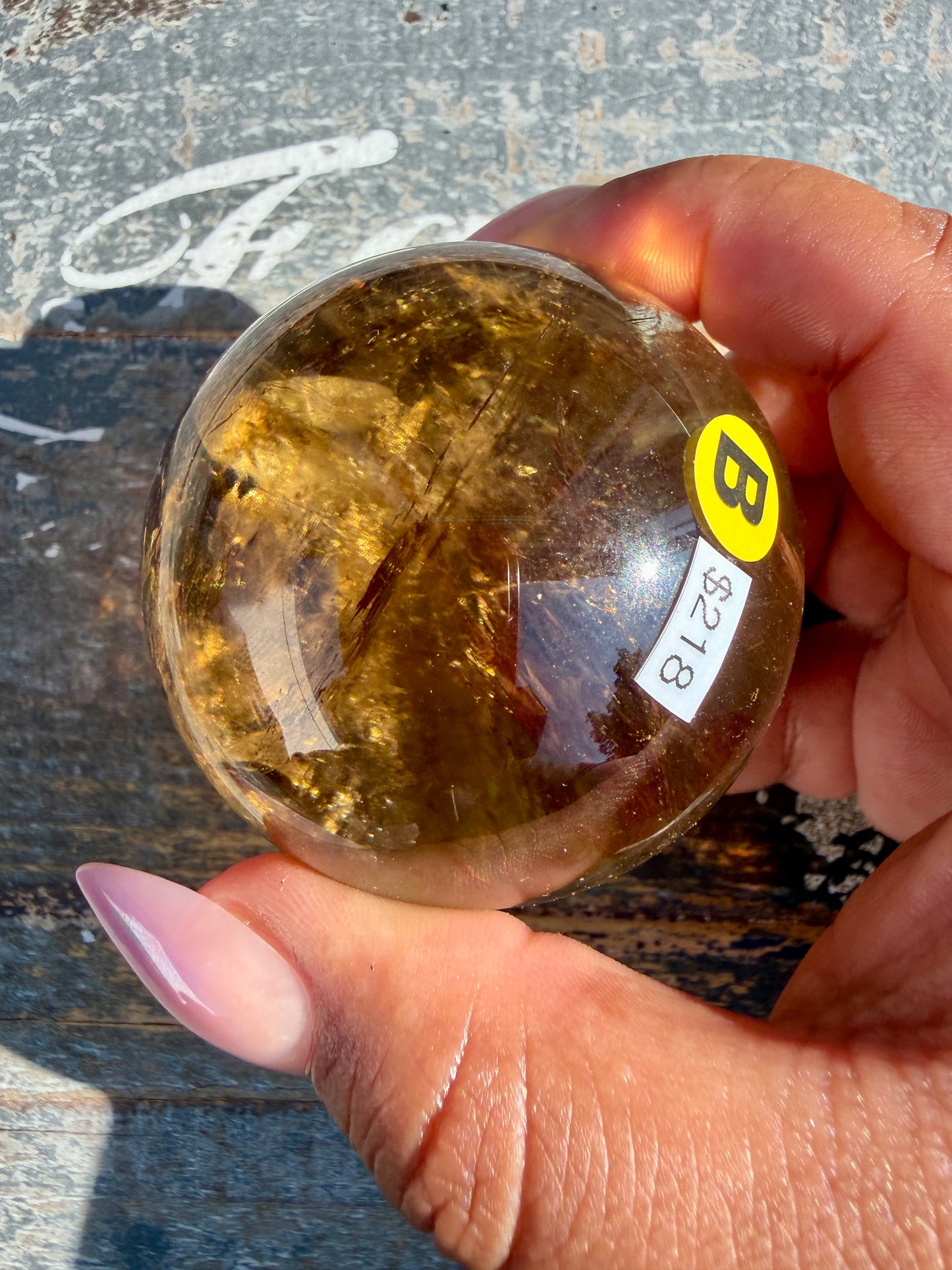 Gorgeous Natural Citrine Sphere from the Congo | Opt B