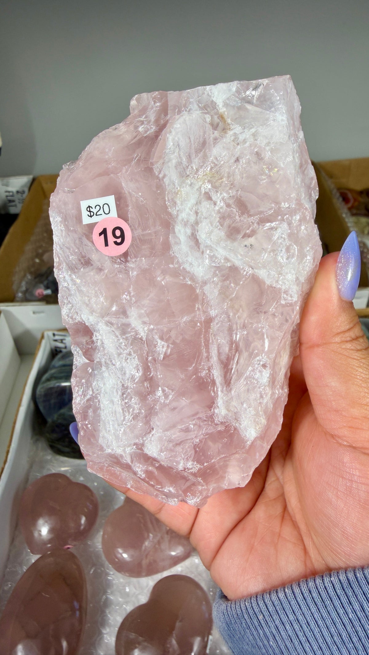 Gorgeous Raw Rose Quartz Chunk | Opt 19