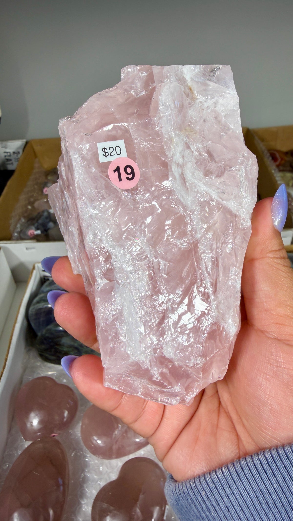 Gorgeous Raw Rose Quartz Chunk | Opt 19