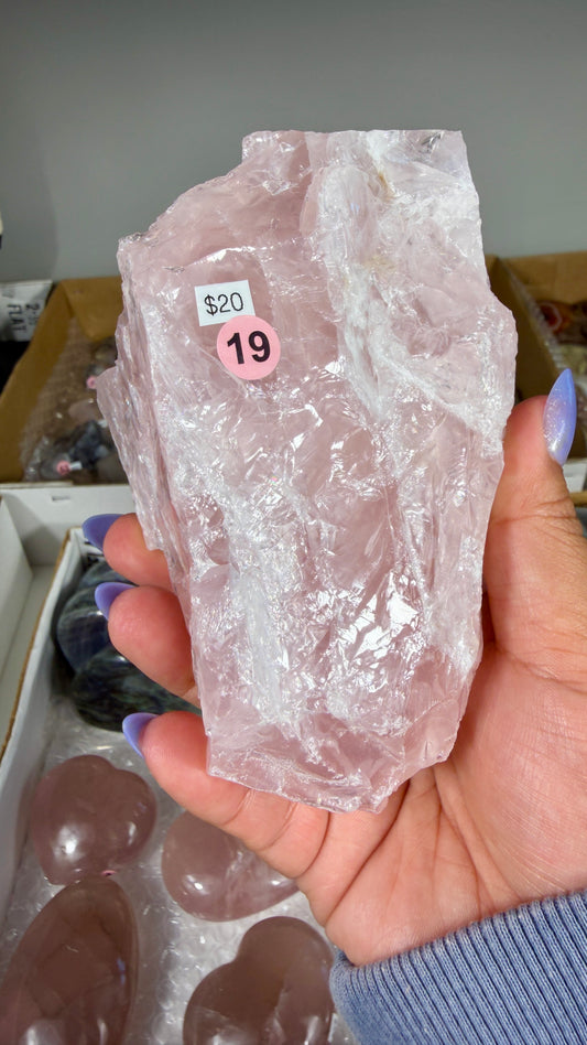 Gorgeous Raw Rose Quartz Chunk | Opt 19