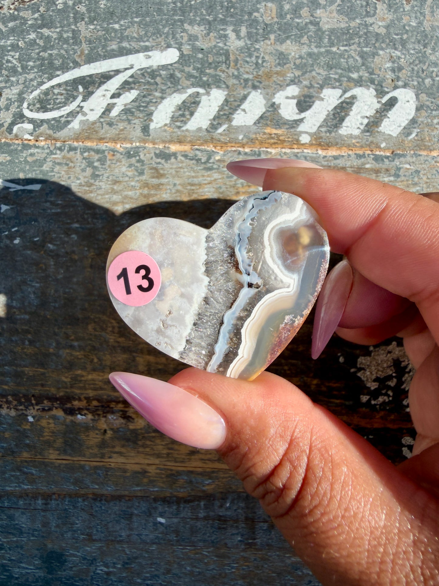 Gorgeous Indonesia Moss Agate Small Heart (Flat Back) | Opt 13 | Size - 1.5"