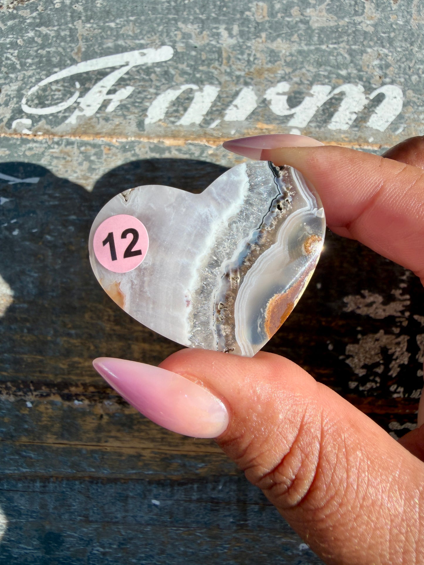Gorgeous Indonesia Moss Agate Small Heart (Flat Back) | Opt 12 | Size - 1.5"