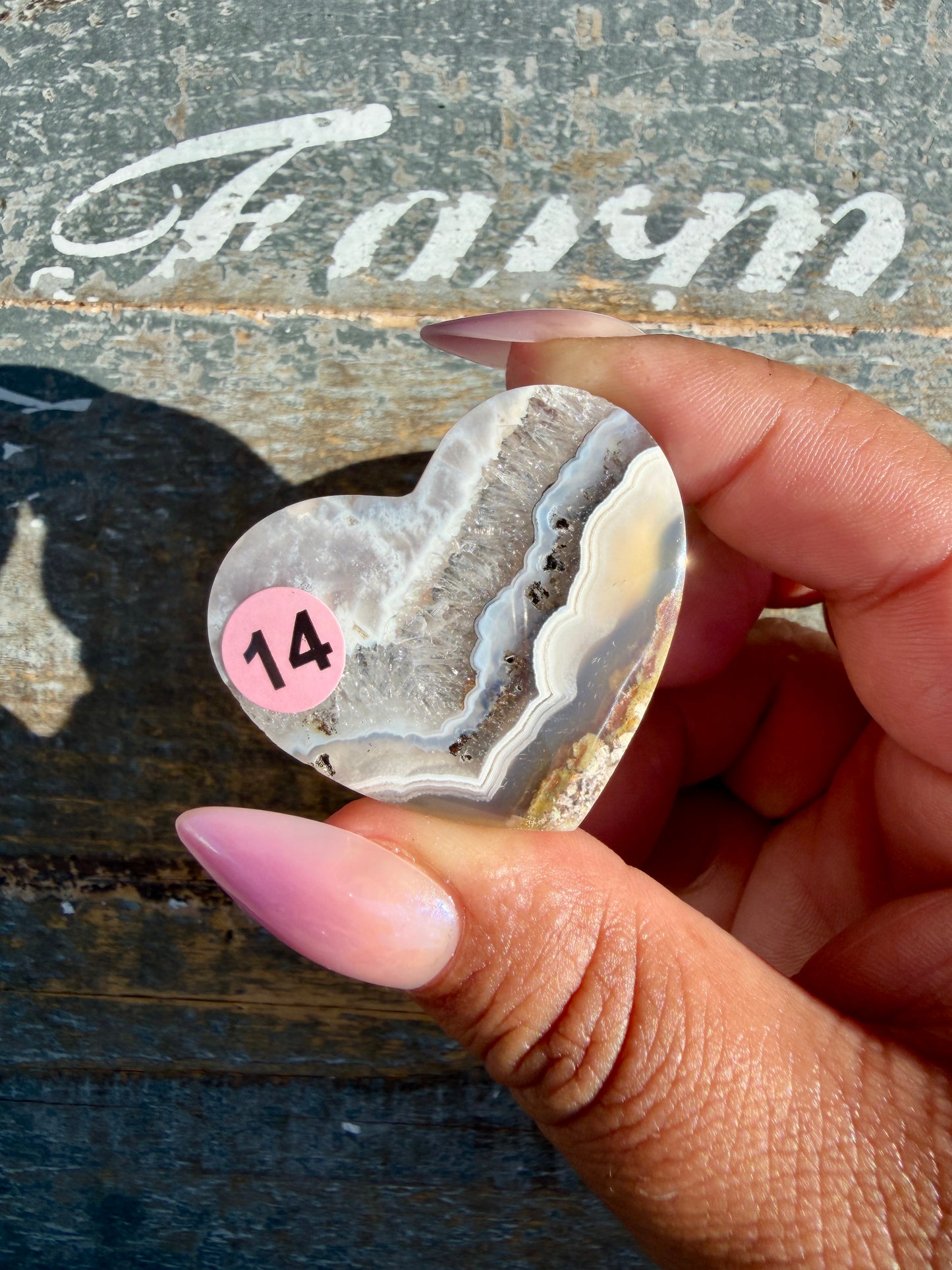 Gorgeous Indonesia Moss Agate Small Heart (Flat Back) | Opt 14 | Size - 1.5"