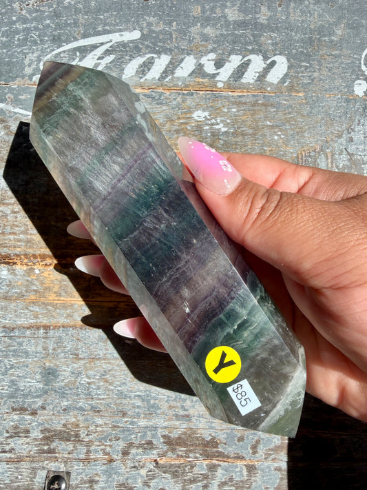 Gorgeous Rainbow Fluorite Wand | Opt Y