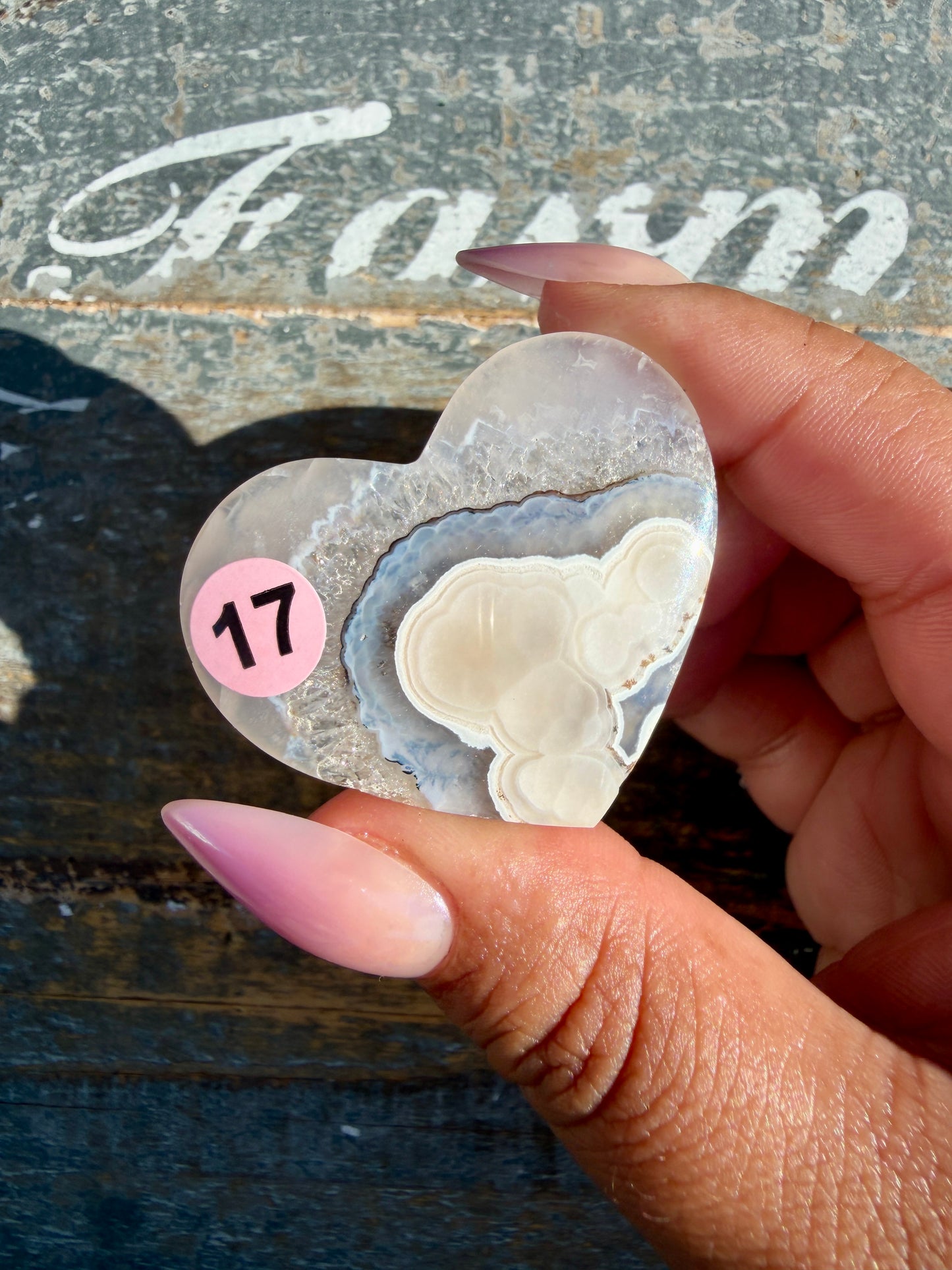 Gorgeous Indonesia Moss Agate Small Heart (Flat Back) | Opt 17 | Size - 1.5"