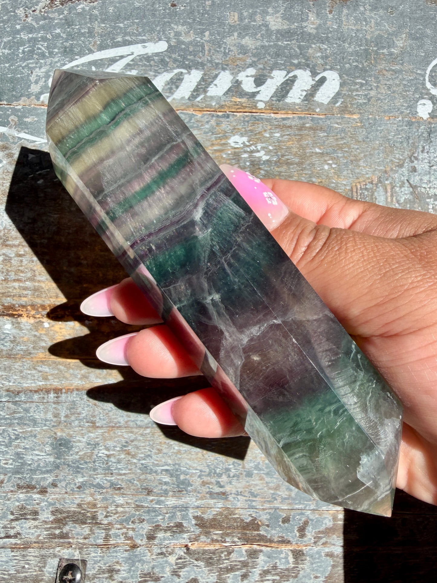 Gorgeous Rainbow Fluorite Wand | Opt Y