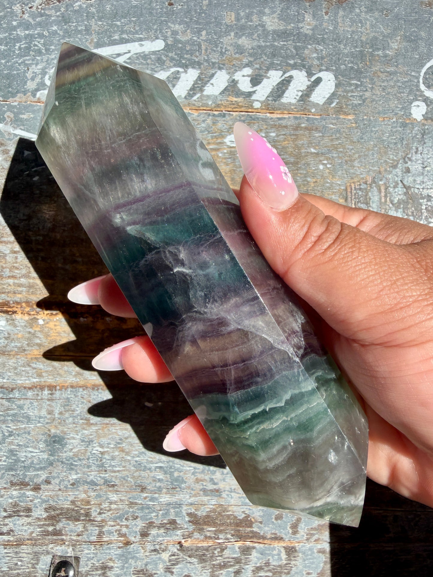 Gorgeous Rainbow Fluorite Wand | Opt Y