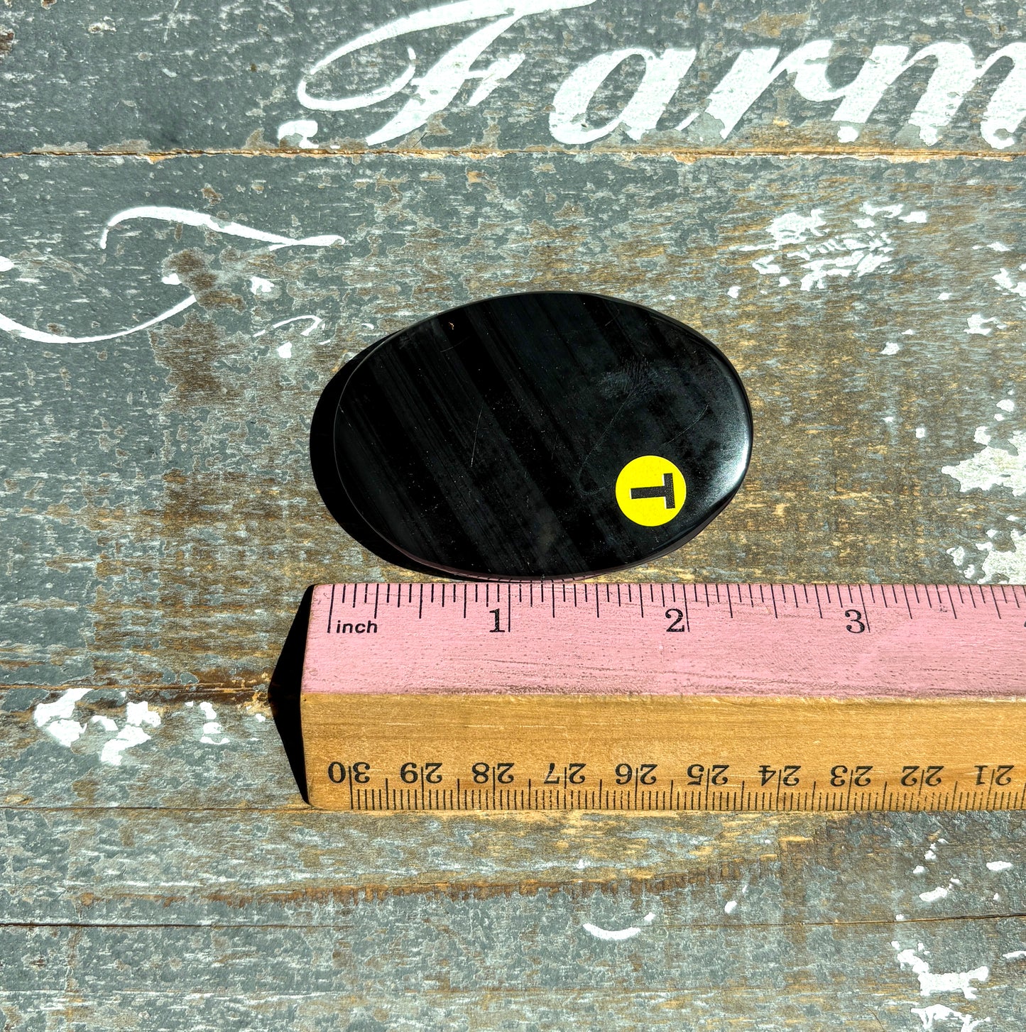 Gorgeous Midnight Lace Obsidian Palm Stone from Armenia | T