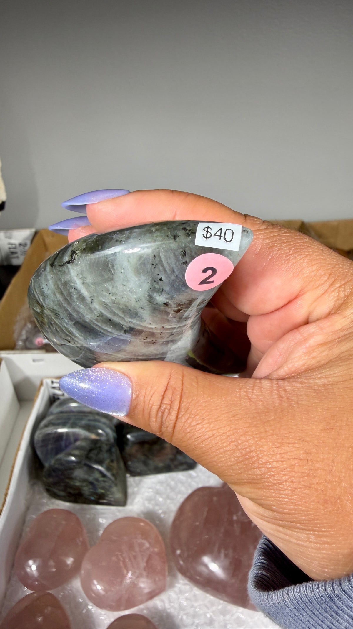 Gorgeous Labradorite Moon | Opt 2