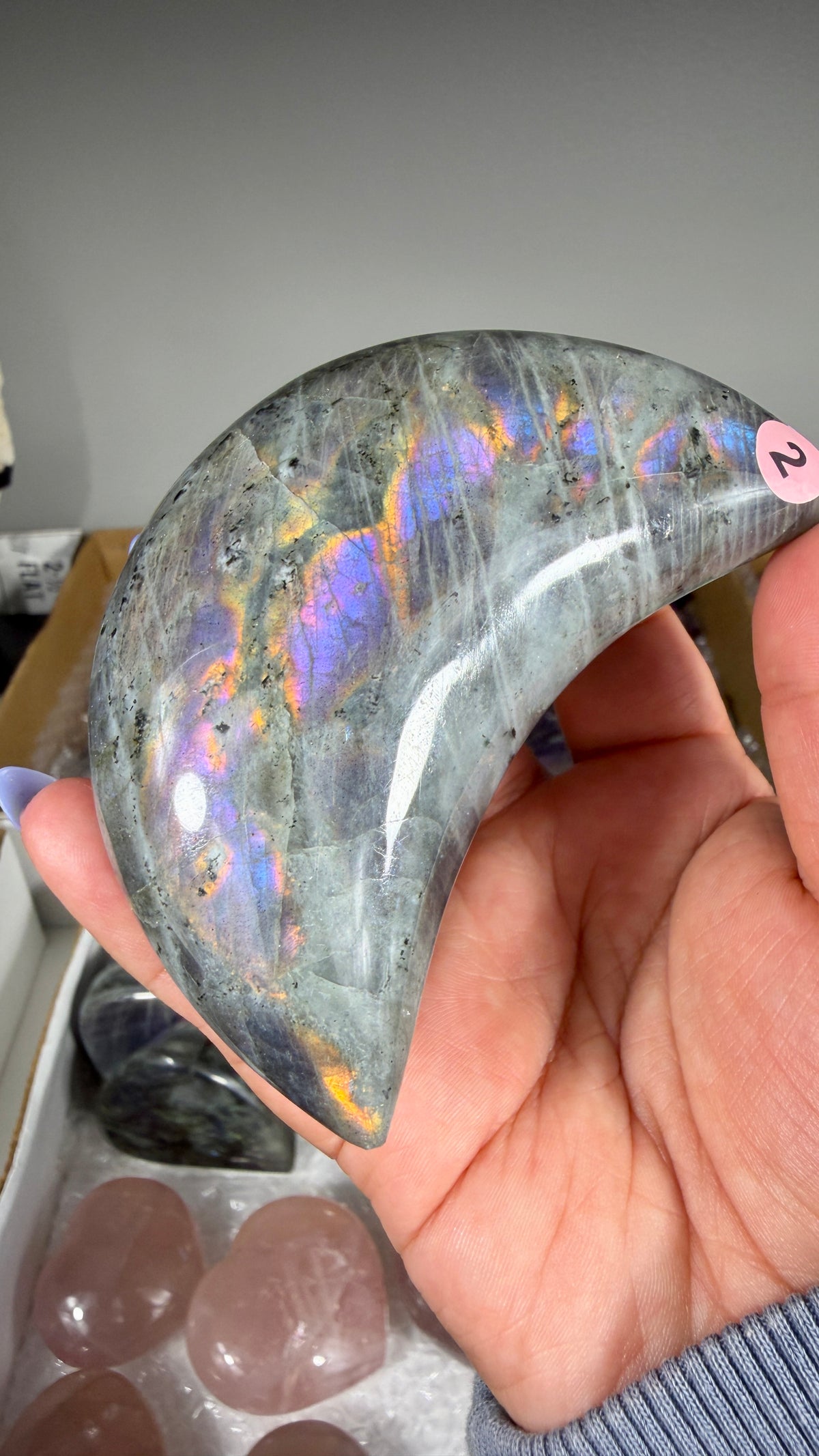 Gorgeous Labradorite Moon | Opt 2