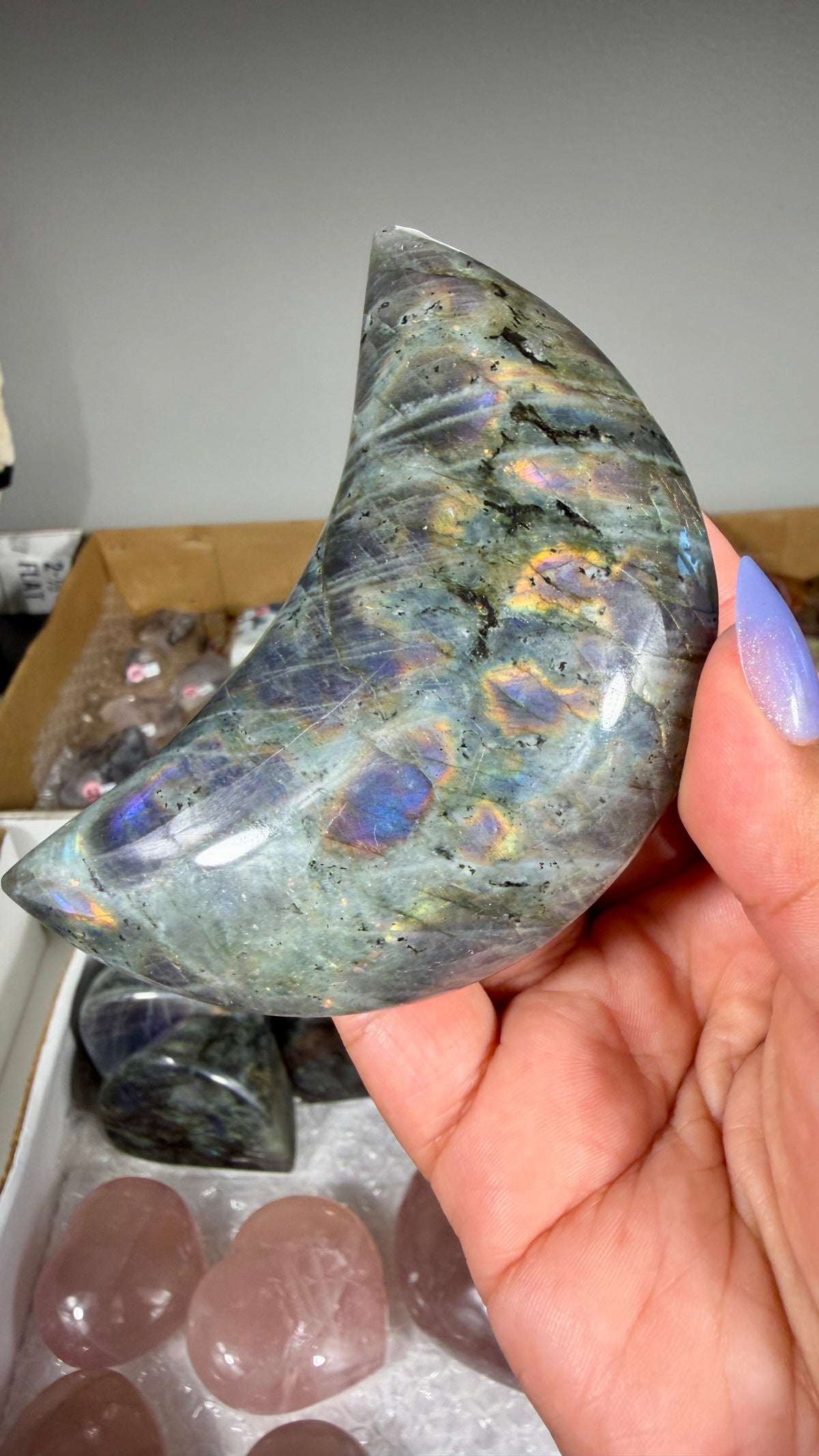 Gorgeous Labradorite Moon | Opt 2